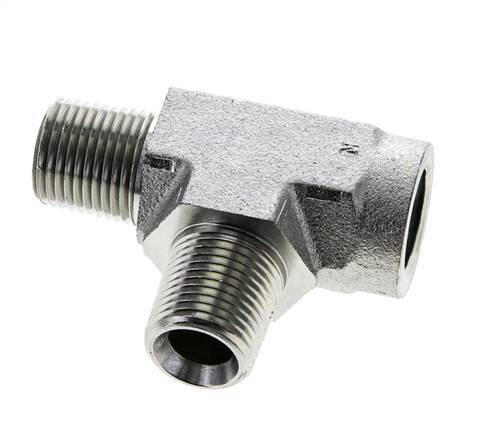 Tee Fitting 1/2'' NPT Female x Male Steel 210bar (2950.5psi)