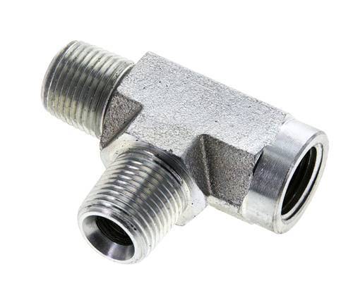 Tee Fitting 3/8'' NPT Female x Male Steel 210bar (2950.5psi)