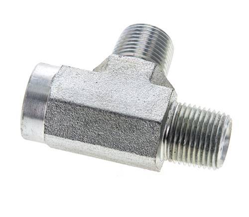 Tee Fitting 3/8'' NPT Female x Male Steel 210bar (2950.5psi)
