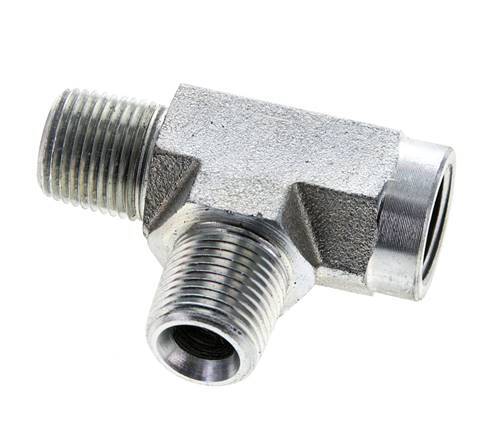 Tee Fitting 3/8'' NPT Female x Male Steel 210bar (2950.5psi)
