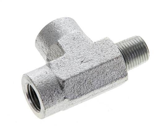 Tee Fitting 1/8'' NPT Male x Female Steel 350bar (4917.5psi)