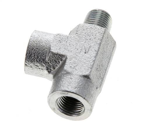 Tee Fitting 1/8'' NPT Male x Female Steel 350bar (4917.5psi)