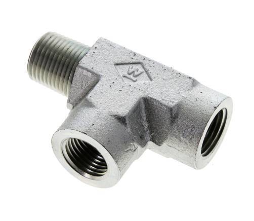 Tee Fitting 1/2'' NPT Male x Female Steel 210bar (2950.5psi)