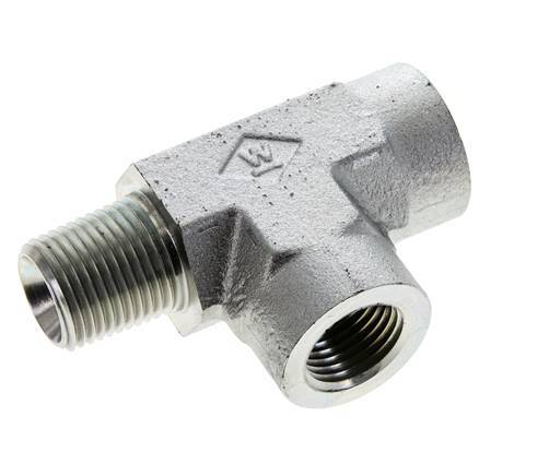 Tee Fitting 1/2'' NPT Male x Female Steel 210bar (2950.5psi)