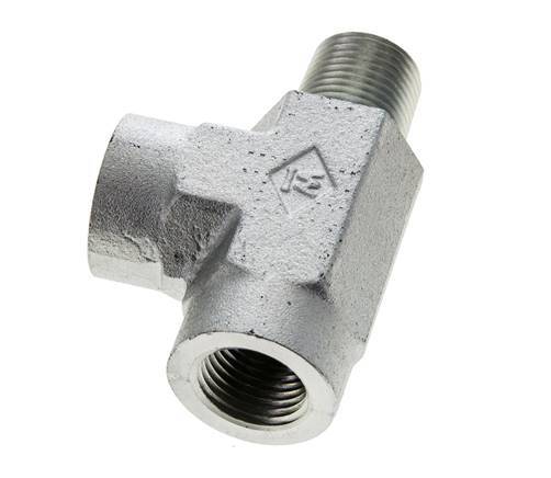 Tee Fitting 1/2'' NPT Male x Female Steel 210bar (2950.5psi)