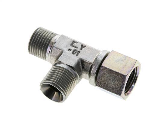Tee Fitting G1/2'' Male x Female Steel Hydraulic 350bar (4917.5psi)