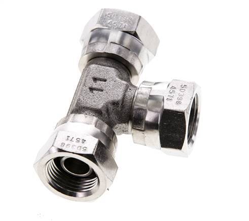 Tee Fitting G3/8'' Female Stainless steel Hydraulic 400bar (5620.0psi)