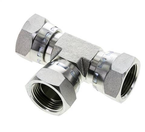 Tee Fitting G1'' Female Steel Hydraulic 150bar (2107.5psi)