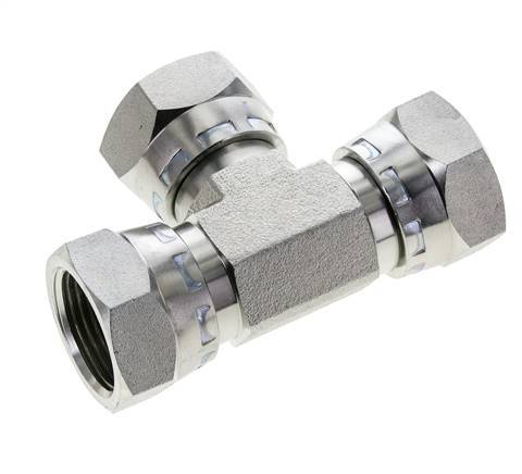 Tee Fitting G1'' Female Steel Hydraulic 150bar (2107.5psi)