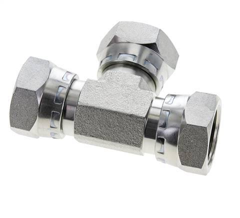 Tee Fitting G1'' Female Steel Hydraulic 150bar (2107.5psi)