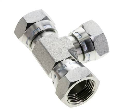 Tee Fitting G1'' Female Steel Hydraulic 150bar (2107.5psi)