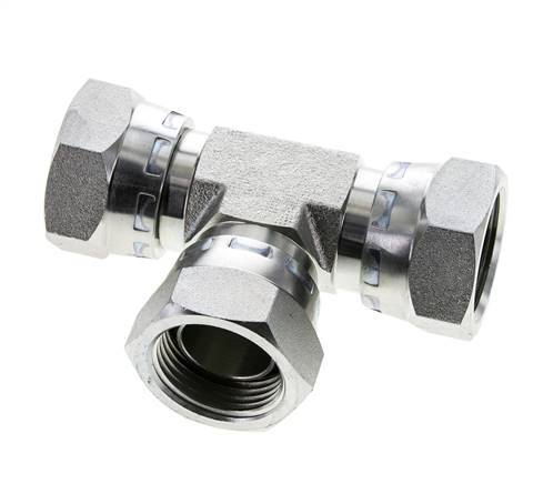 Tee Fitting G1'' Female Steel Hydraulic 150bar (2107.5psi)