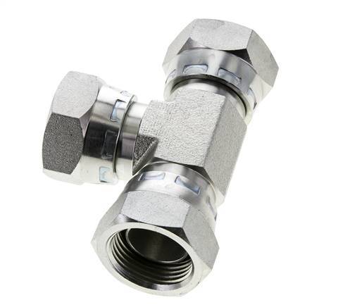 Tee Fitting G1'' Female Steel Hydraulic 150bar (2107.5psi)