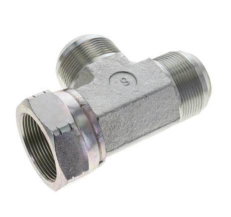 JIC Tee Fitting UN 1-7/8''-12 Female x Male Steel 170bar (2388.5psi)