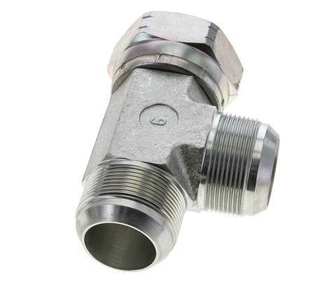 JIC Tee Fitting UN 1-7/8''-12 Female x Male Steel 170bar (2388.5psi)