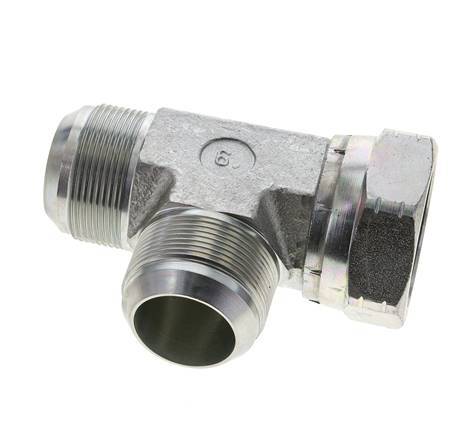 JIC Tee Fitting UN 1-7/8''-12 Female x Male Steel 170bar (2388.5psi)