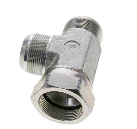 JIC Tee Fitting UN 1-7/8''-12 Female x Male Steel 170bar (2388.5psi)