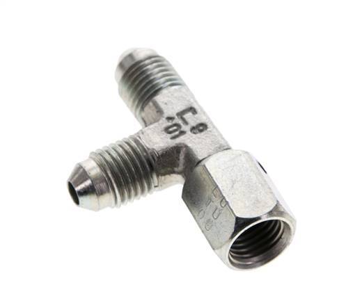 Racor en T JIC UNF 7/16''-20 Hembra x Macho Acero 350bar (4917.5psi)