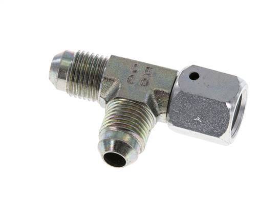 Racor en T JIC UNF 1/2''-20 Hembra x Macho Acero 350bar (4917.5psi)