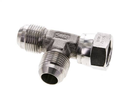 Racor en T JIC UN 1-1/16''-12 Hembra x Macho Acero inoxidable 350bar (4917.5psi)