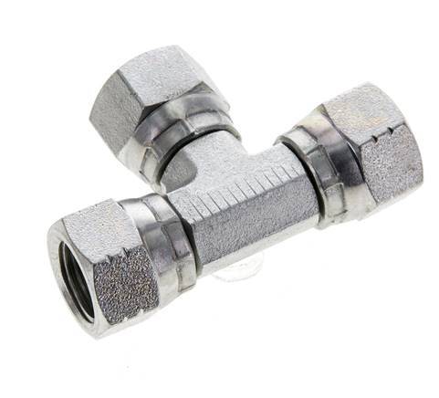 JIC Tee Fitting UNF 9/16''-18 Female Steel 275bar (3863.75psi)