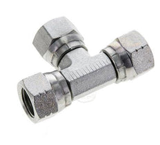 JIC Tee Fitting UNF 9/16''-18 Female Steel 275bar (3863.75psi)