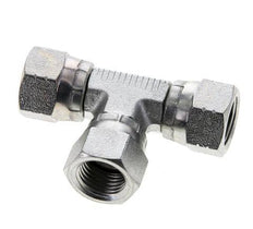 JIC Tee Fitting UNF 9/16''-18 Female Steel 275bar (3863.75psi)