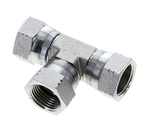 JIC Tee Fitting UNF 7/8''-14 Female Steel 210bar (2950.5psi)