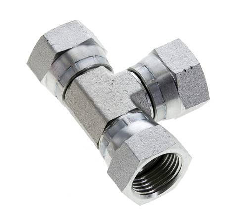 JIC Tee Fitting UNF 7/8''-14 Female Steel 210bar (2950.5psi)