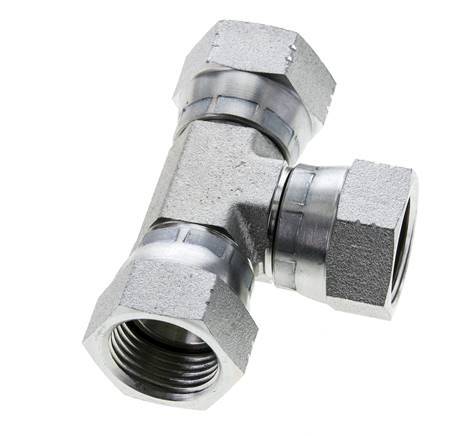 JIC Tee Fitting UNF 7/8''-14 Female Steel 210bar (2950.5psi)