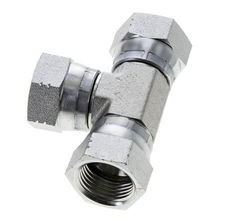 JIC Tee Fitting UNF 7/8''-14 Female Steel 210bar (2950.5psi)