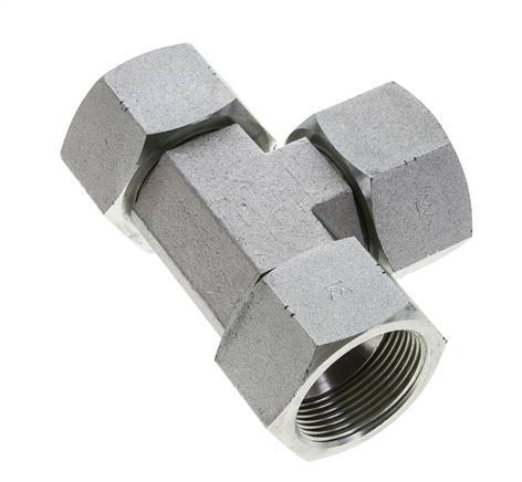 JIC Tee Fitting UN 1-5/8''-12 Female Steel 140bar (1967.0psi)
