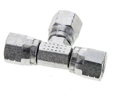 JIC Tee Fitting UNF 7/16''-20 Female Steel 310bar (4355.5psi)