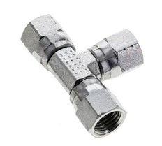 JIC Tee Fitting UNF 7/16''-20 Female Steel 310bar (4355.5psi)