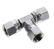 JIC Tee Fitting UNF 7/16''-20 Female Steel 310bar (4355.5psi)
