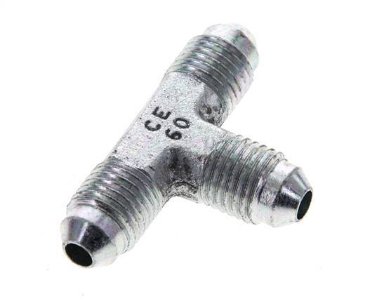 JIC Tee Fitting UNF 7/16''-20 Male Steel 310bar (4355.5psi)