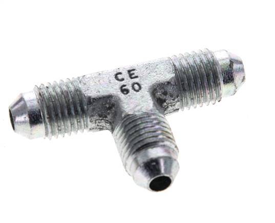 JIC Tee Fitting UNF 7/16''-20 Male Steel 310bar (4355.5psi)