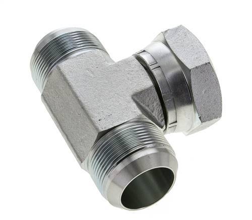 JIC Tee Fitting UN 1-7/8''-12 Male x Female Steel 170bar (2388.5psi)