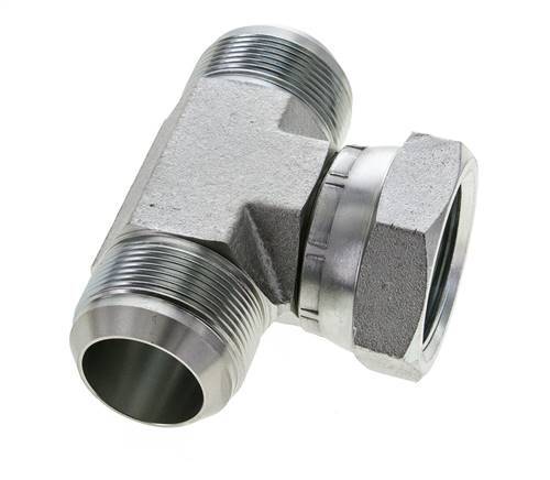 JIC Tee Fitting UN 1-7/8''-12 Male x Female Steel 170bar (2388.5psi)