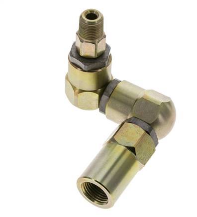 Junta giratoria 3/8'' NPT Macho x Rp1/2'' Hembra Forma de Z Acero PTFE 350bar (4917.5psi)