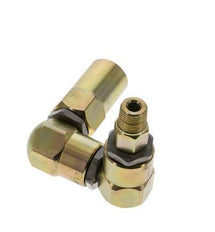 Swivel Joint 3/8'' NPT Male x Rp1/2'' Female Z-shape Steel FKM 350bar (4917.5psi)