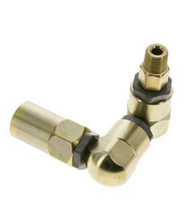 Junta giratoria 3/8'' NPT Macho x 1/2'' NPT Hembra Forma de Z Acero FKM 350bar (4917.5psi)