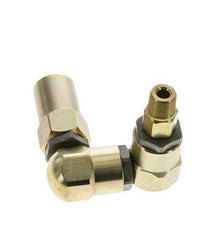 Junta giratoria 3/8'' NPT Macho x 1/2'' NPT Hembra Forma de Z Acero FKM 350bar (4917.5psi)