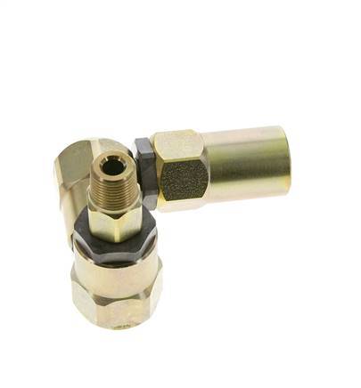 Junta giratoria 3/8'' NPT Macho x 1/2'' NPT Hembra Forma de Z Acero FKM 350bar (4917.5psi)