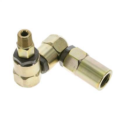 Junta giratoria 3/8'' NPT Macho x 1/2'' NPT Hembra Forma de Z Acero FKM 350bar (4917.5psi)