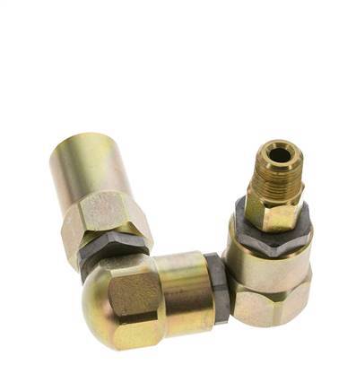 Junta giratoria 3/8'' NPT Macho x 1/2'' NPT Hembra Forma de Z Acero PTFE 350bar (4917.5psi)