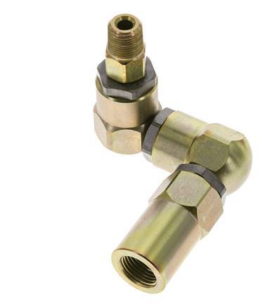 Junta giratoria 3/8'' NPT Macho x 1/2'' NPT Hembra Forma de Z Acero PTFE 350bar (4917.5psi)