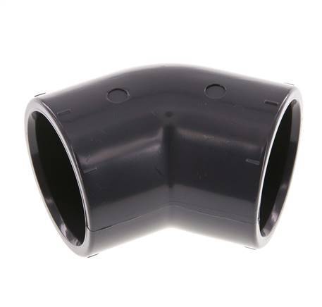 PVC 45deg Elbow Fitting Socket 40x50mm [2 Pieces]