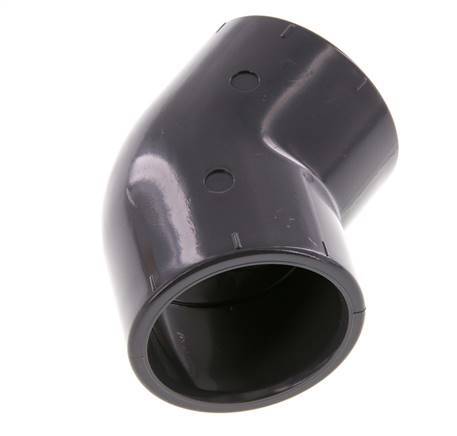 PVC 45deg Elbow Fitting Socket 40x50mm [2 Pieces]