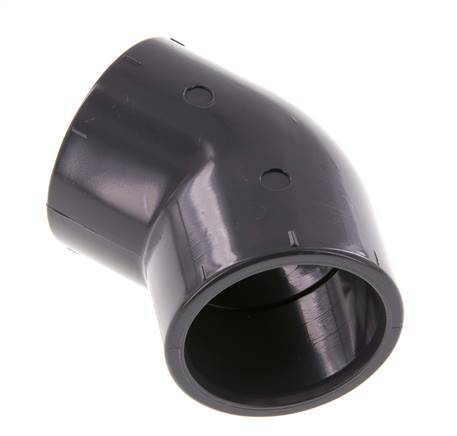 PVC 45deg Elbow Fitting Socket 40x50mm [2 Pieces]